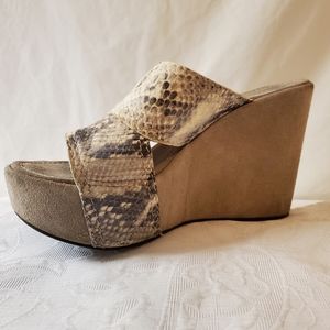Snakeskin Wedge Heels Sz EU 39
